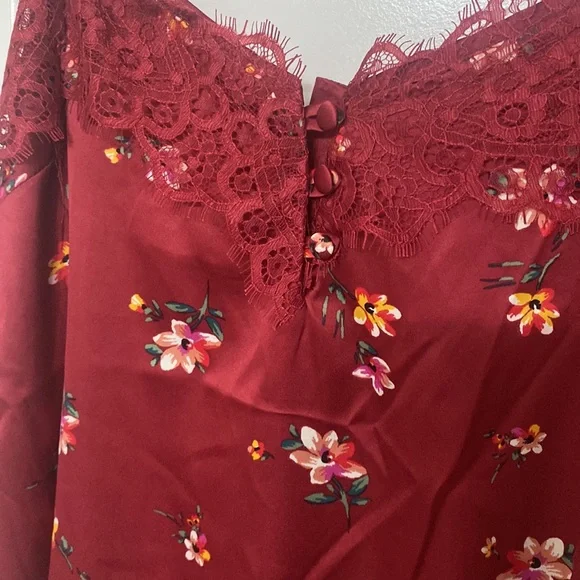 NWT No boundaries silk floral cami Sleeveless shirt junior’s plus XXXL (21) - Picture 2 of 3